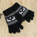 ebay Supplier Wholesale Deer Pattern Men Knitted Wool Gloves